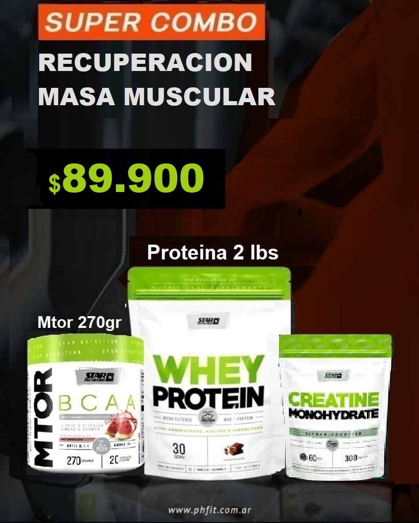 COMBO 3 - Proteina + Creatina + Mtor bcaa 270 gr STAR NUTRITION