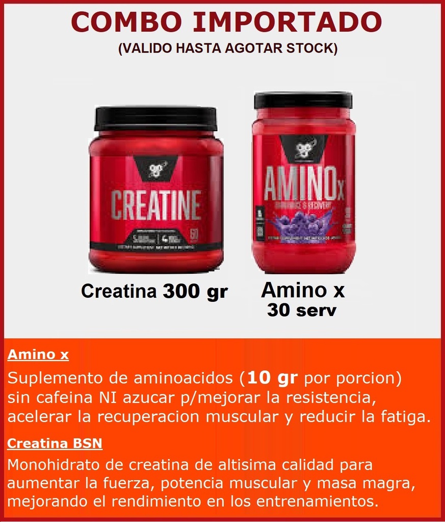 Combo BSN - Amino x 30 serv + Syntha 1,4 lbs